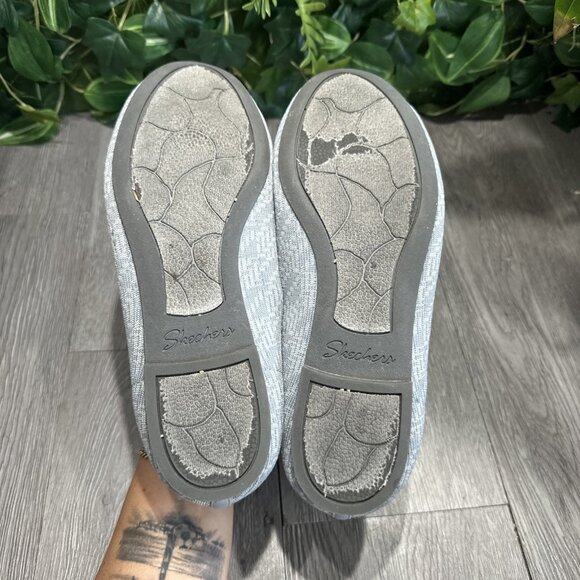 Skechers | Shoes | Skechers Cleo Round Its A Match Womens  SKECHERS Cleo Round Its A Match Womens Size 9.5 Shoes Light Gray Stretch Flats